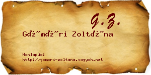Gömöri Zoltána névjegykártya